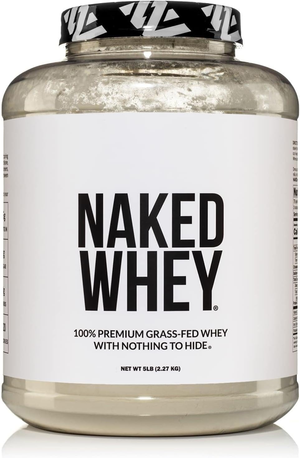 NAKED Whey 100% Grass Fed Whey Protein Powder - Only 1 Ingredient: Undenatured Isolate - No Artificial Sweeteners, Gluten-Free, Soy-Free - NSF Certified Muscle Recovery - 5lb Bulk, 76 Servings